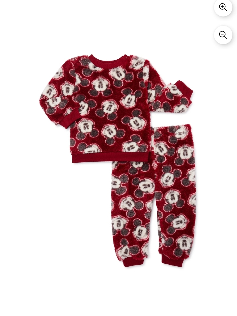 NWT Disney Baby Red fleece Mickey Mouse Set ~sz 0/3 M
